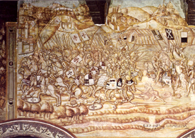 Battaglia dei senesi contro i fiorentini a Poggio Imperiale 1479 - Siena Palazzo Pubblico 