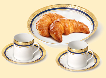 service Limoges avec deux croissants